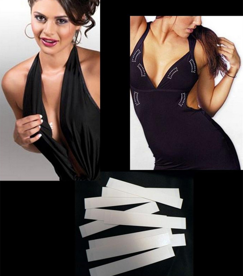 Thời trang băng dính - váy xẻ sâu