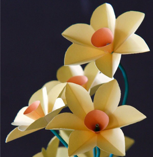 cách làm hoa thủy tiên bằng giấy