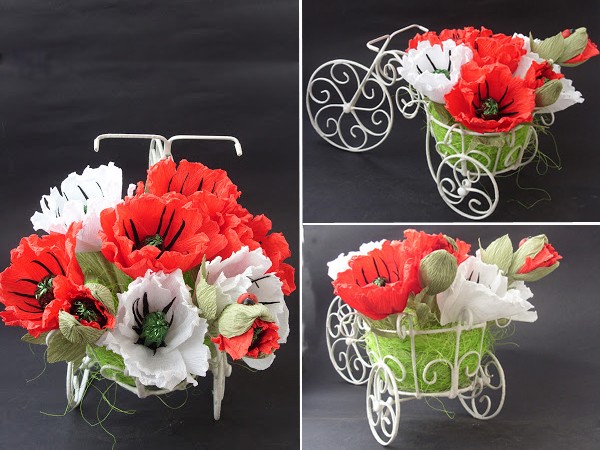 tự chế chiếc xe đạp trang trí hoa tuyệt đẹp