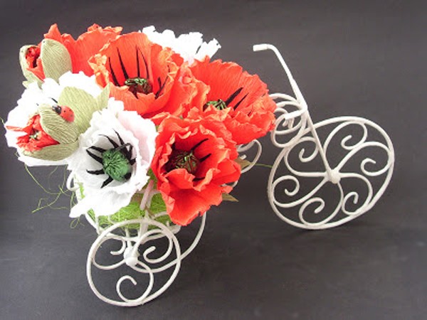 chế chiếc xe đạp trang tri hoa tuyệt đẹp