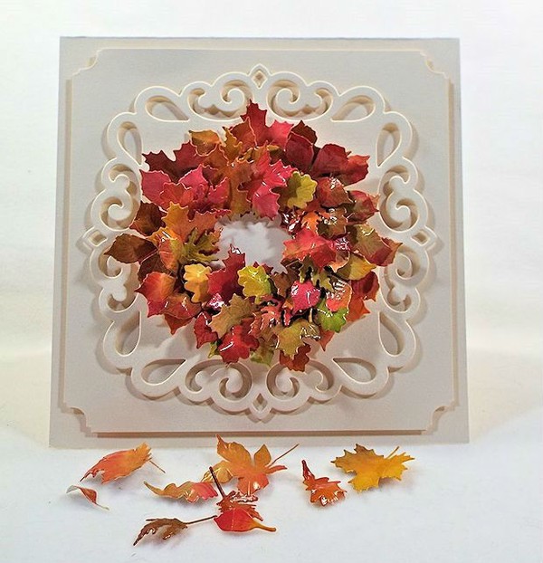 Cách làm thiệp mùa thu giống như tranh nổi