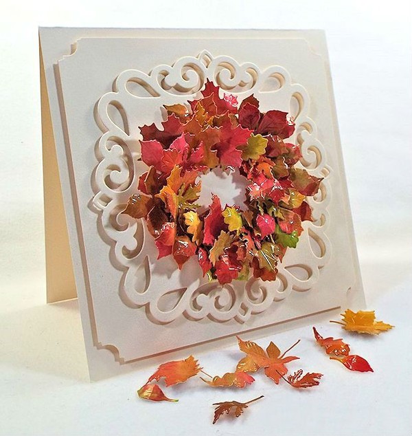 Cách làm thiệp mùa thu giống như tranh nổi