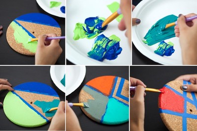 Tự chế đồng hồ treo tường màu sắc ấn tượng