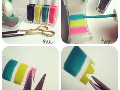 Thiết kế móng tay độc đáo với băng dính