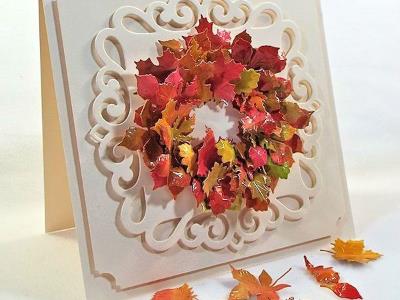 Cách làm thiệp mùa thu giống tranh nổi